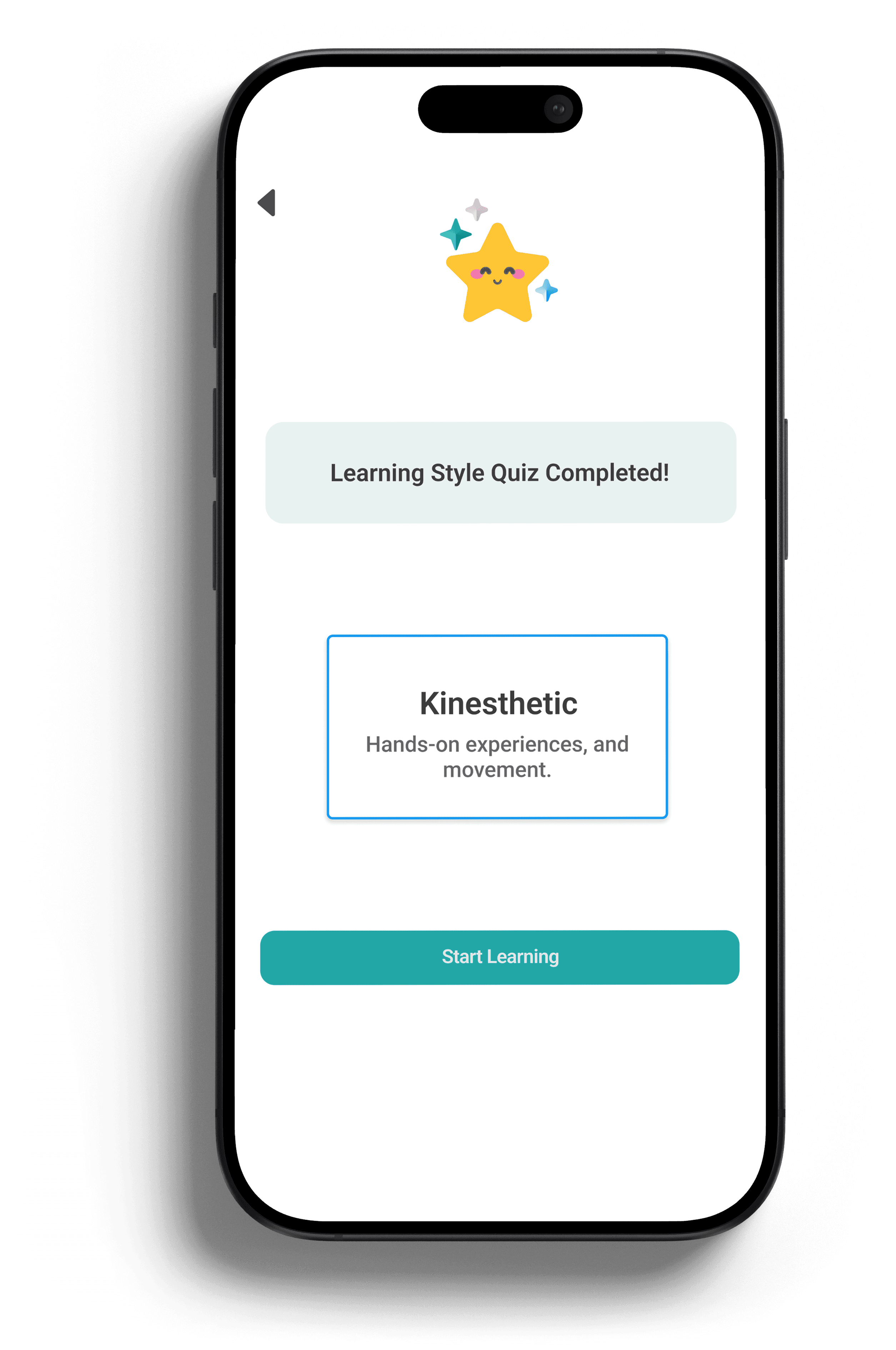 Lyra quiz step two for determining a preferred learning style